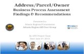 Address/Parcel/Owner Business Process Assessment  Findings & Recommendations