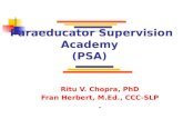 Paraeducator Supervision Academy  (PSA)