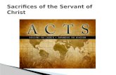 Sacrifices of the Servant of Christ