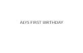 ALYS FIRST BIRTHDAY