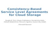 Consistency-Based  Service Level Agreements  for Cloud Storage