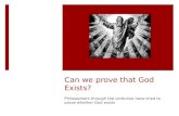 Can we prove that God Exists?