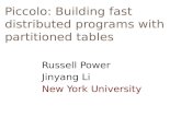 Piccolo:  Building fast  distributed programs with partitioned tables