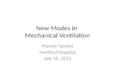 New Modes in  Mechanical  Ventilation