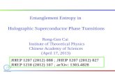 Entanglement Entropy in  Holographic  Superconductor  Phase Transitions
