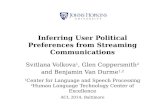 Inferring User Political Preferences from Streaming Communications