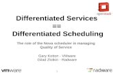 Differentiated Services  ==  Differentiated Scheduling