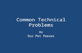 Common Technical Problems
