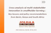 Cross analysis of multi-stakeholder innovation in smallholder farming :