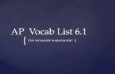AP  Vocab List 6.1