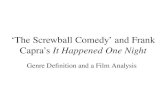 ‘The  Screwball  Comedy’  and Frank  Capra’s  It Happened One Night