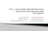 LH* RE : A Scalable Distributed Data Structure with Recoverable Encryption