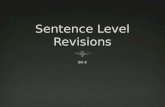 Sentence Level Revisions