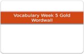 Vocabulary Week 5  Gold Wordwall