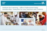 Institute for Learning – offers Professional body