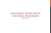 Designing Resistance Training Programs Chapter 07