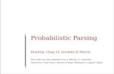 Probabilistic Parsing Reading: Chap 14,  Jurafsky  & Martin