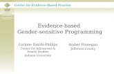 Evidence - b ased  Gender-sensitive Programming