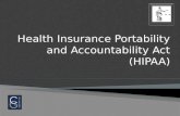Health Insurance Portability  and Accountability Act (HIPAA)