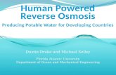 Human Powered Producing Potable Water for Developing Countries