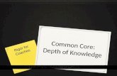 Common Core:  Depth of Knowledge