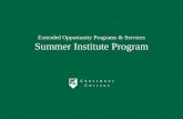 Extended Opportunity Programs & Services Summer Institute Program