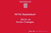 NFHS Basketball  2013-14 Rules Changes