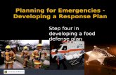 Planning for Emergencies - Developing  a Response Plan
