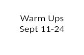 Warm Ups Sept 11-24