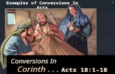 Examples of Conversions In Acts
