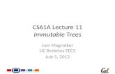 CS61A Lecture 11 Immutable Trees