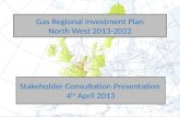 Gas Regional Investment Plan North West 2013-2022