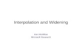 Interpolation and Widening