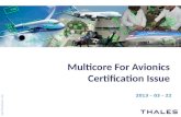 Multicore For Avionics Certification Issue