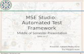 MSE Studio:  Automated Test Framework