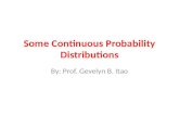 Some  Continuous  Probability Distributions