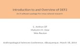 Introduction to and Overview of DEF2 An R software package for cross-cultural research