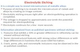 Electrolytic Etching