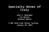 Specialty Wines of Italy