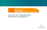 Lesson  32:  Designing a Relational Database