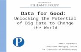 Data for Good:  Unlocking the Potential of Big Data to Change the World Peter  Panepento