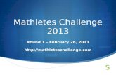 Mathletes  Challenge 2013