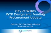 City of Willits WTP Design and Funding Procurement Update