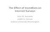 The Effect of Incentives on Internet Surveys