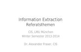 Information Extraction Referatsthemen