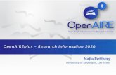 OpenAIREplus  –  Research Information 2020
