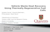 Vehicle Waste Heat Recovery Using Thermally Regenerative Fuel Cells