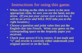 Instructions for using this  game.