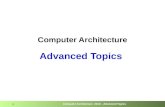 Computer Architecture Advanced Topics