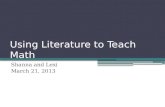 Using Literature to Teach Math